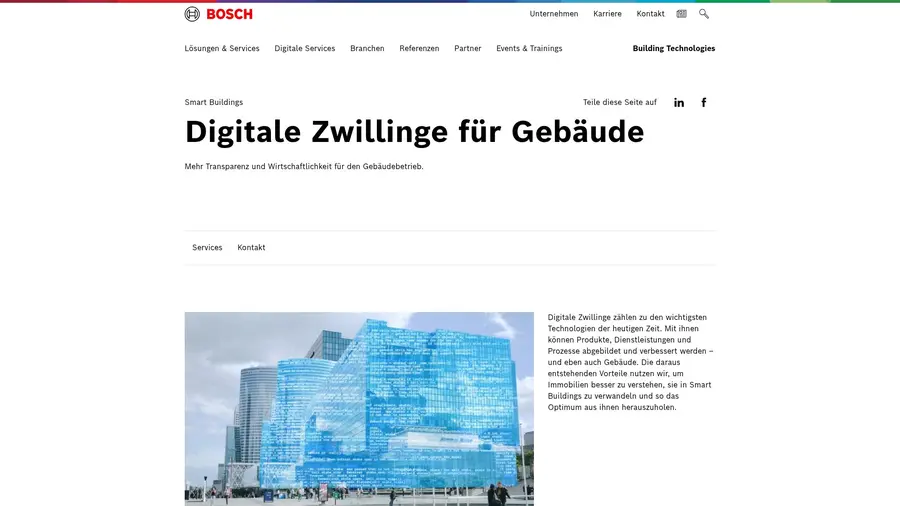 Bosch Building Technologies website preview