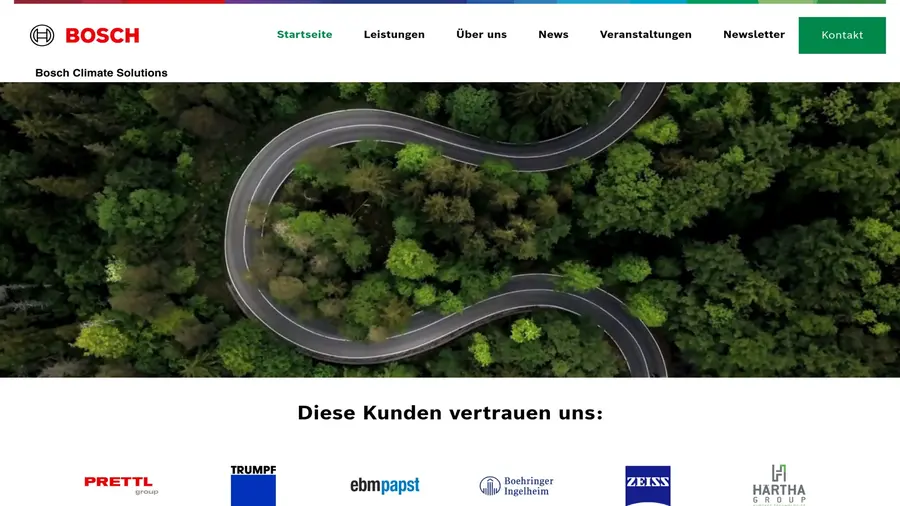 Bosch Climate Solutions website preview