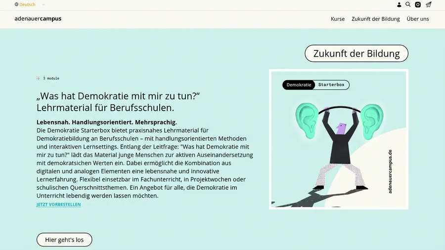 Konrad-Adenauer-Stiftung website preview