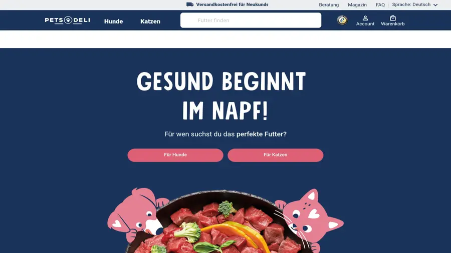 Pets Deli website preview